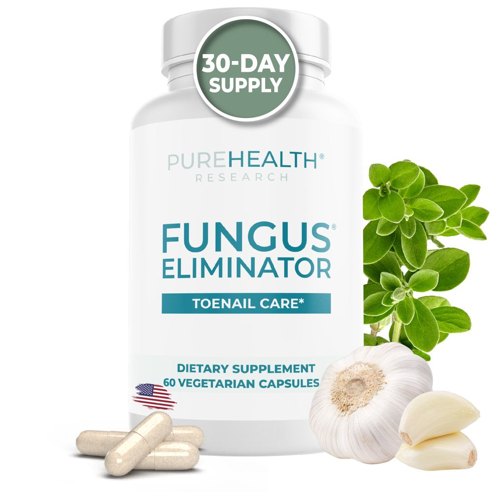 Candida Cleanse Fungus Eliminator, Powerful Oregano Supplement with Caprylic Acid and Oregano Oil Organic by Purehealth Research