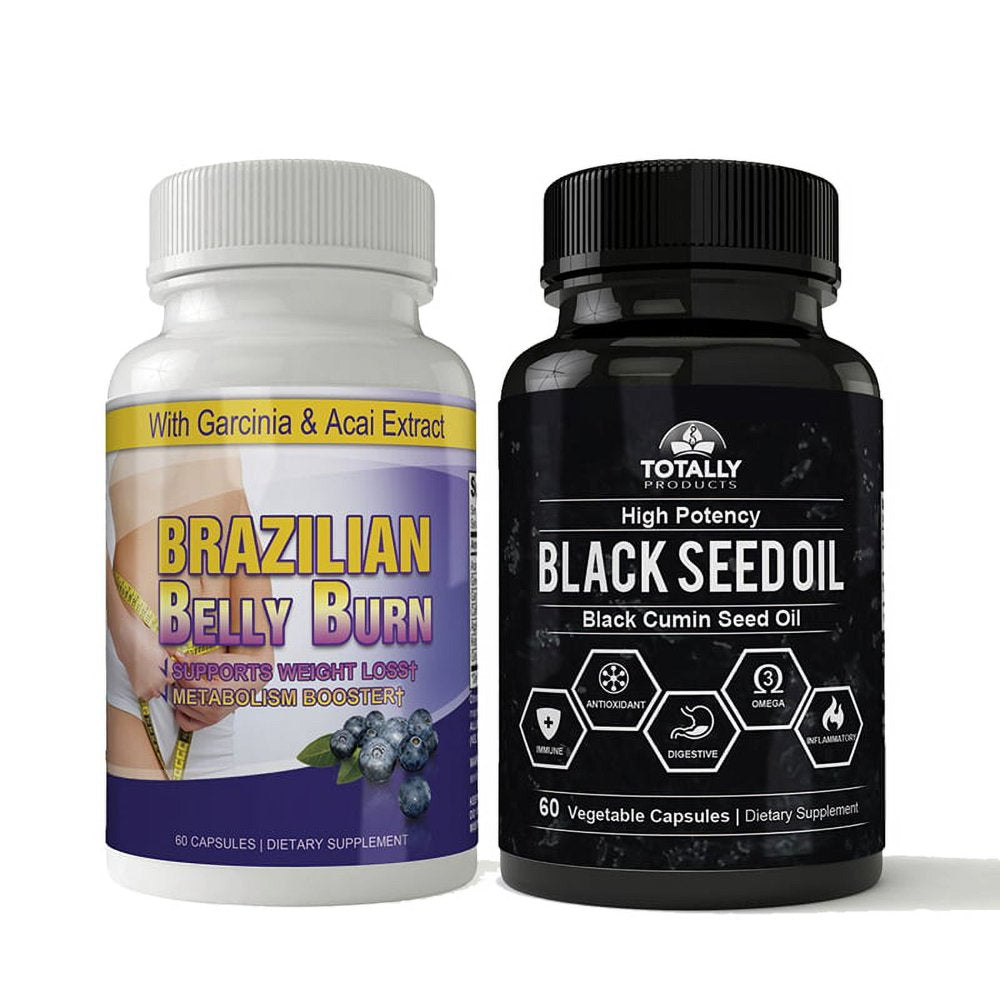 Brazilian Belly Burn and Black Seed Oil Combo Pack