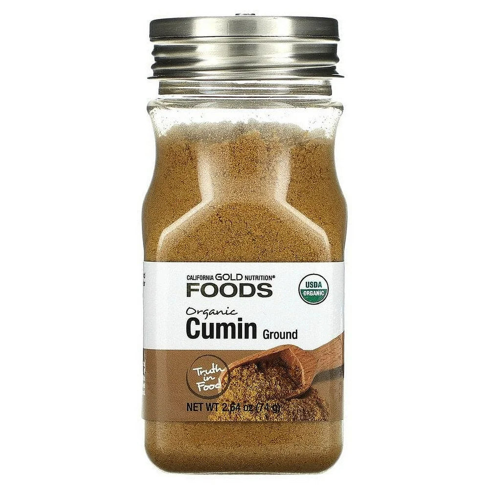 California Gold Nutrition, FOODS - Organic Cumin, 2.64 Oz Pack of 4