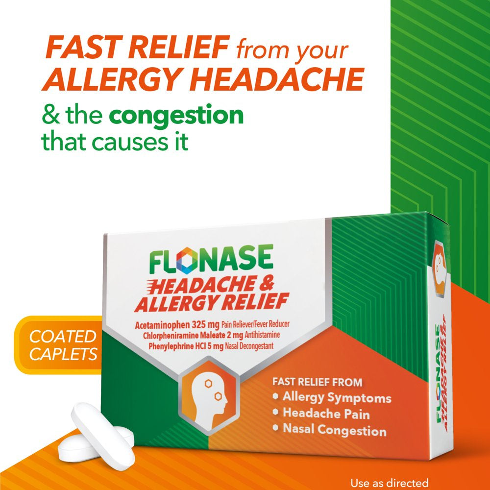 Flonase Headache and Allergy Relief Pills, 96 Caplets