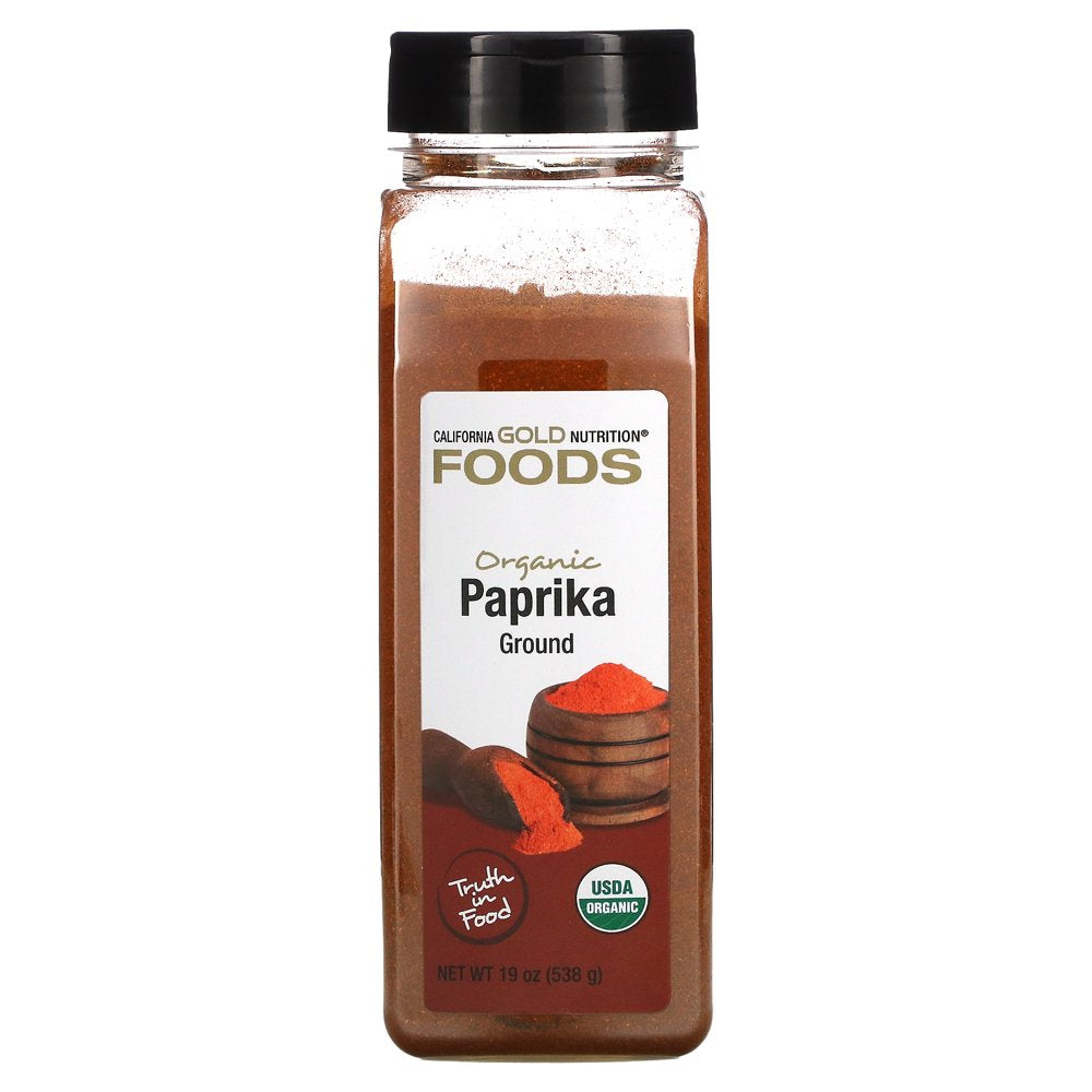 California Gold Nutrition, FOODS - Organic Paprika, Ground, 19 Oz Pack of 2