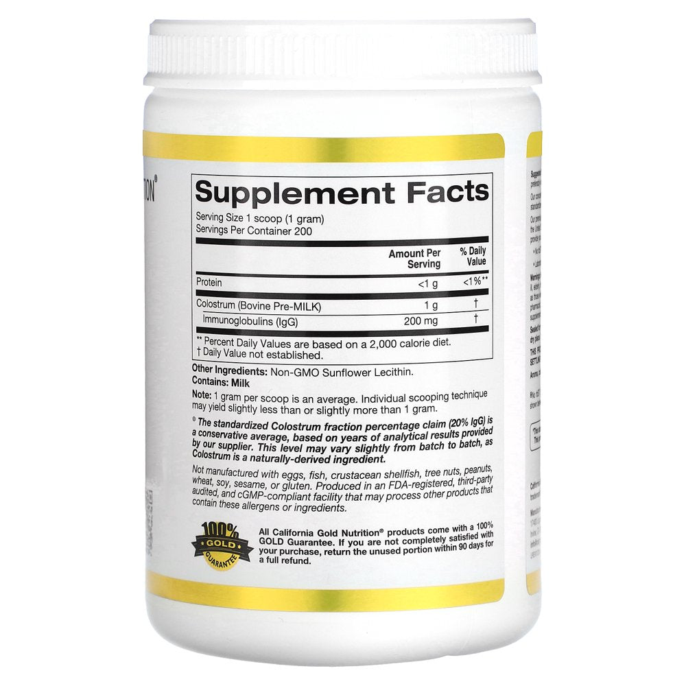 California Gold Nutrition Colostrum, 7.05 Oz (200 G)