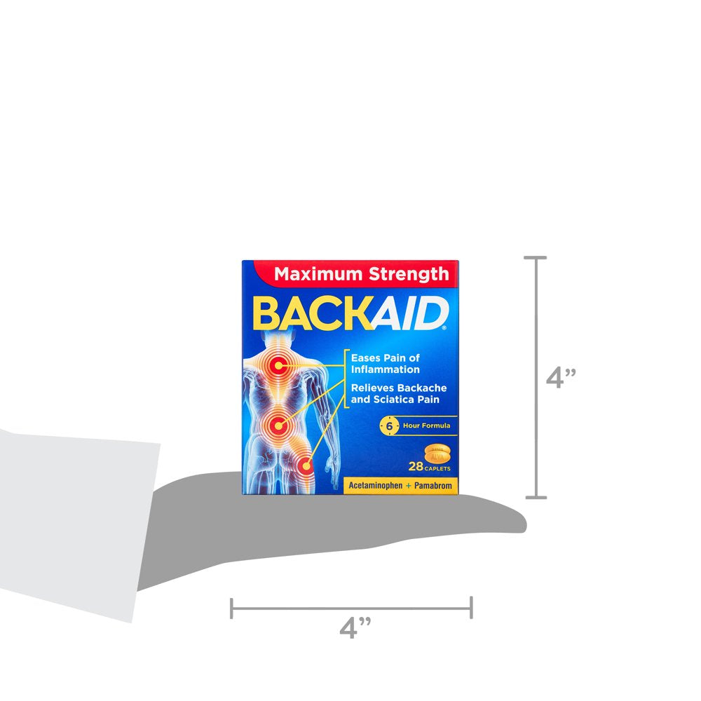 Backaid Max Maximum Strength Pain Relief Caplets, 28 CT