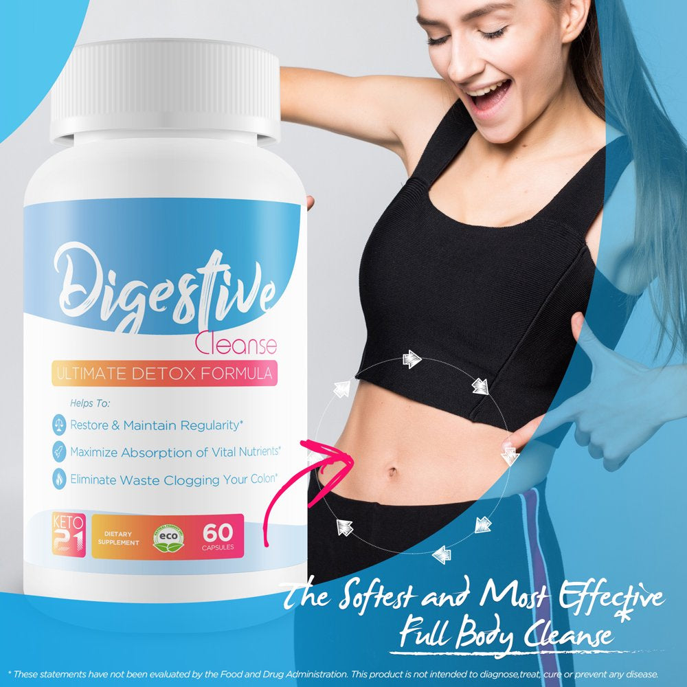 Digestive Cleanse - Ultimate Detox Formula - Restore and Maintain Regularity - Maximize Absorption of Vital Nutrients - Eliminate Waste Clogging Your Colon - Help Body Expel Toxins - 30 Servings