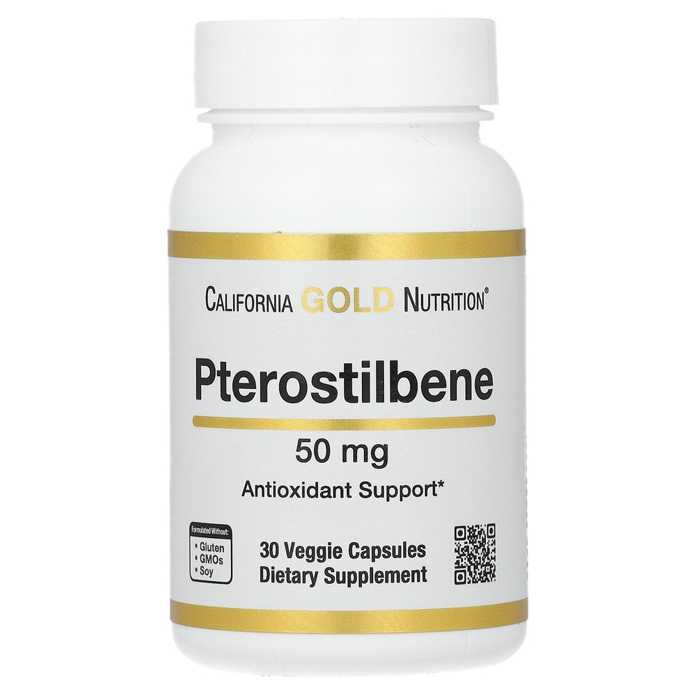 California Gold Nutrition Pterostilbene, 50 Mg, 30 Veggie Capsules