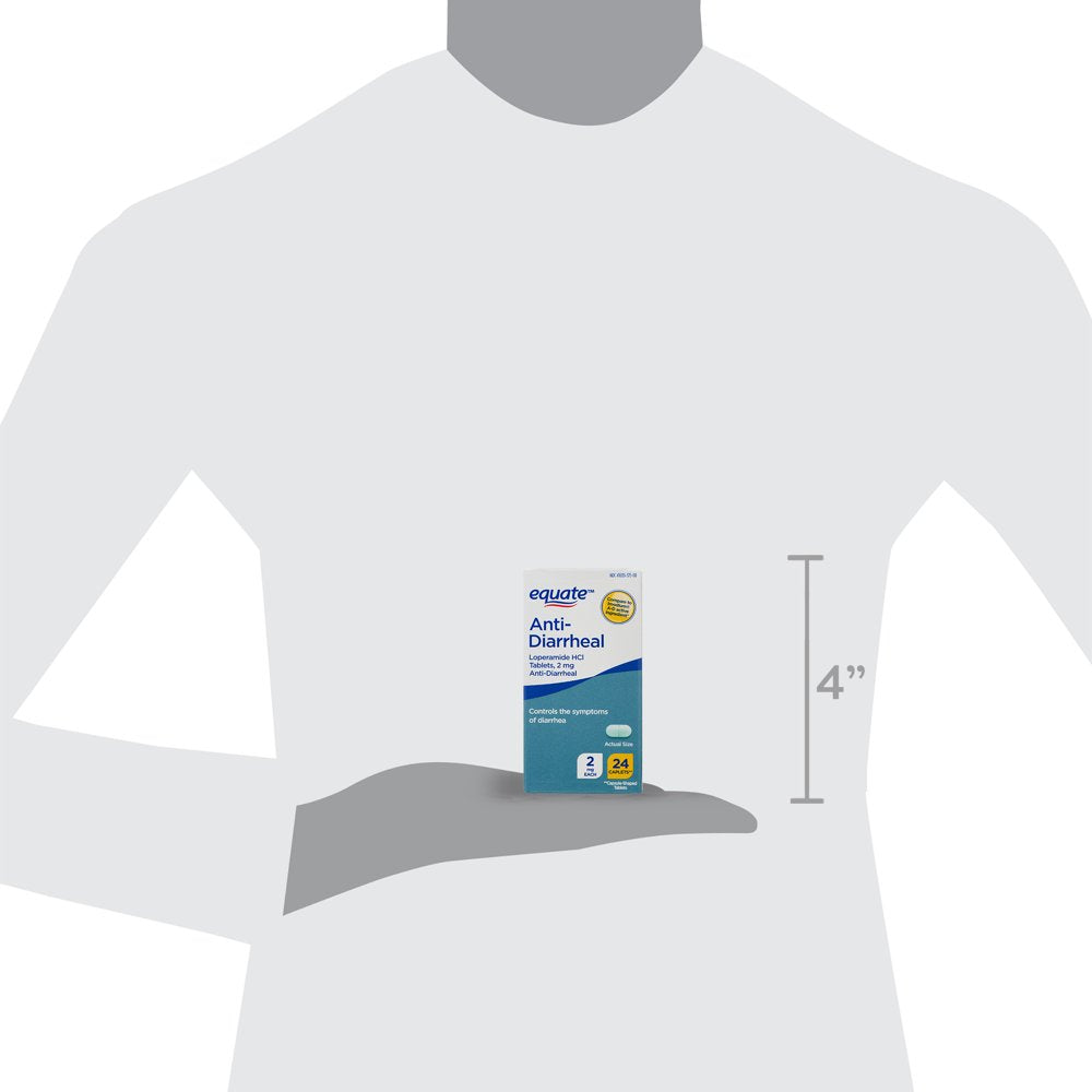 Equate Loperamide Tablets for Diarrhea, 2 Mg, 24 Count
