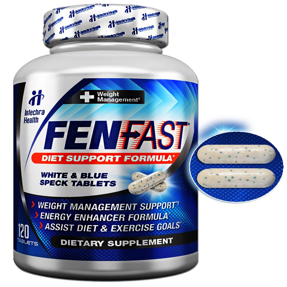 Fenfast 375 Weight Management Diet Pills with Powerful Energy from Intechra Health, 120 Tablets