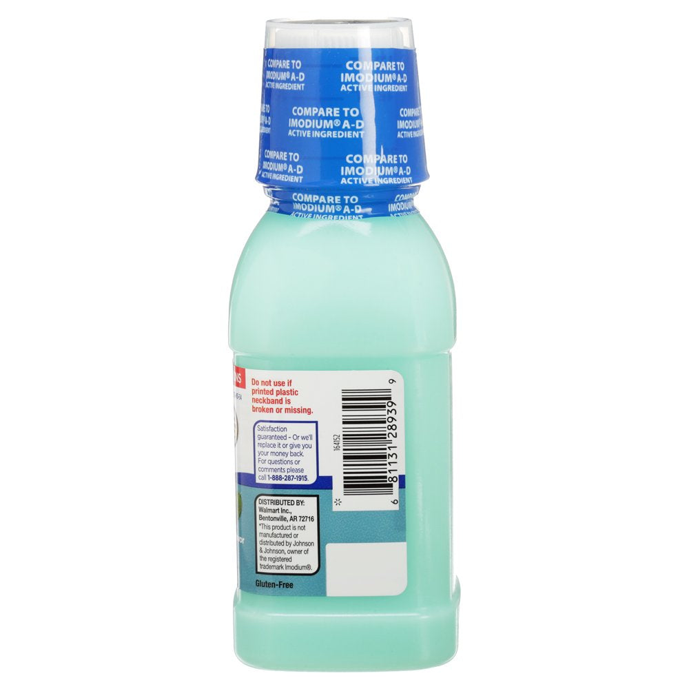 Equate Liquid Loperamide Hydrochloride Oral Anti-Diarrheal, Mint Flavor, 8 Oz.