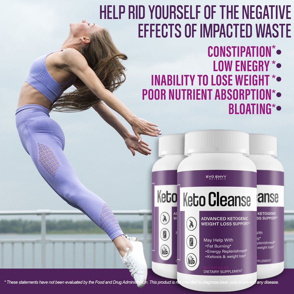 Evo Envy Naturals Keto Cleanse - Keto Weight Loss Booster - Burn More Fat - Lose More Weight Carbs Prevent Ketosis - Blast Out Carbs and Cleanse the Gut to Boost Ketosis