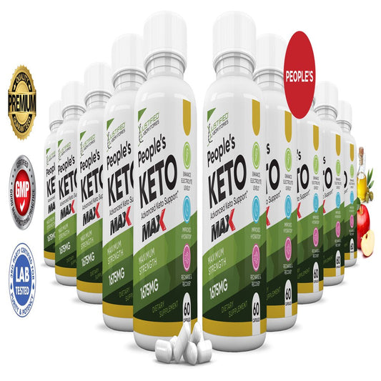 (10 Pack) Peoples Keto ACV MAX Pills 1675Mg Alternative to Gummies Dietary Supplement 600 Capsules - Nutricity.com.au