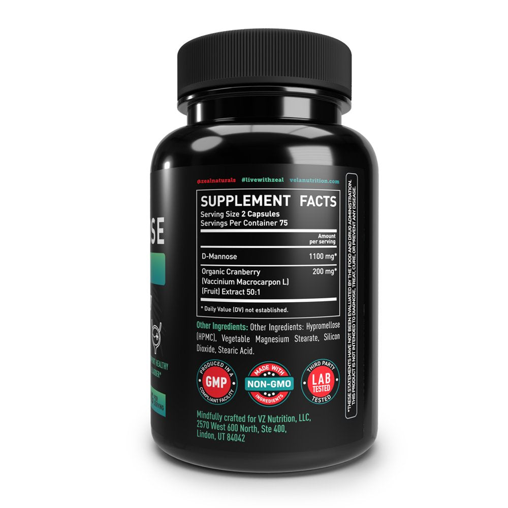 D-Mannose with Cranberry Extract for Bladder & Urinary Tract Health*