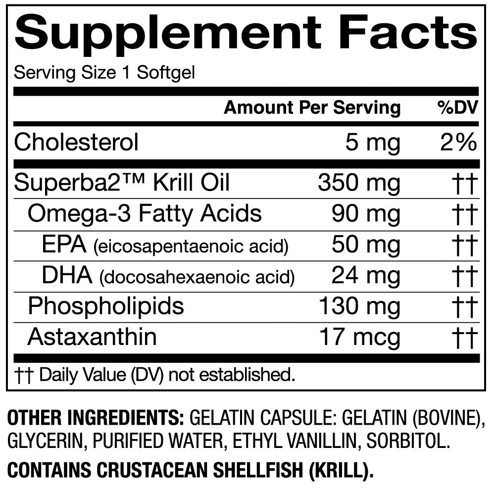 Equate Krill Oil Dietary Supplement, 350 Mg, 65 Count