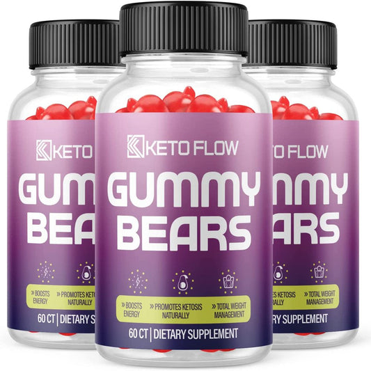 (3 Pack) Keto Flow Gummies - Supplement for Weight Loss - Energy & Focus Boosting Dietary Supplements for Weight Management & Metabolism - Fat Burn - 180 Gummies - Nutricity.com.au