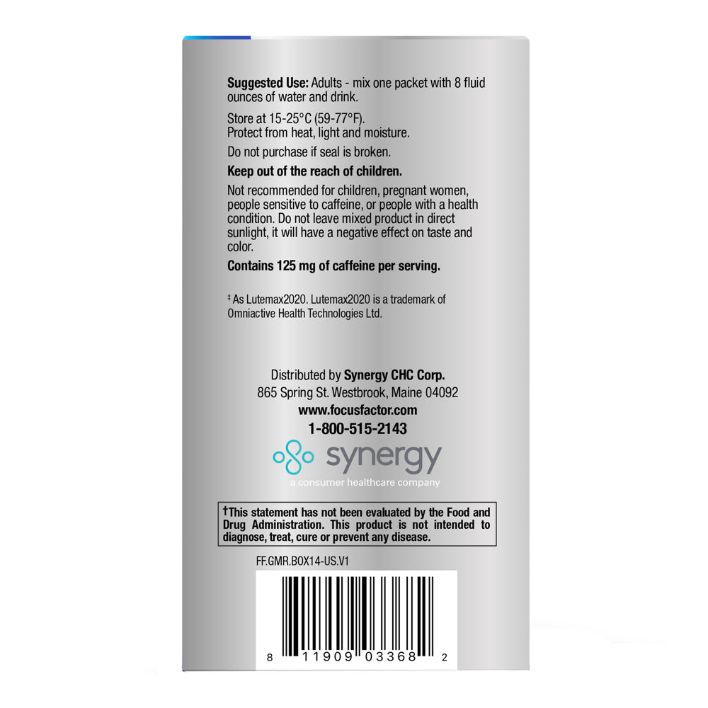 Focus Factor Gaming Nootropic Supplement for Energy, Focus & Blue Light Protection