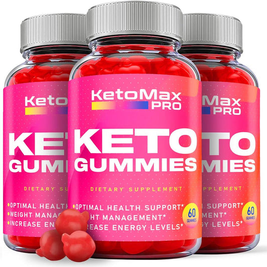 (3 Pack) Keto Max Pro Keto ACV Gummies - Apple Cider Vinegar Supplement for Weight Loss - Energy & Focus Boosting Dietary Supplements for Weight Management & Metabolism - Fat Burn - 180 Gummies - Nutricity.com.au
