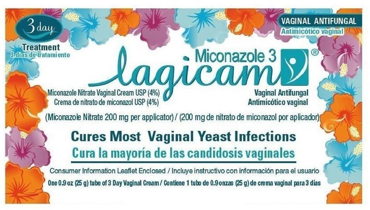Lagicam Vaginal Yeast Infection Antifungal 3 Day Treatment Cream .9 Oz
