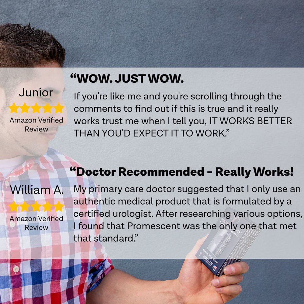 Promescent Delay Spray for Men - Lidocaine Spray for Climax Control to Last Longer, 2.6 Ml