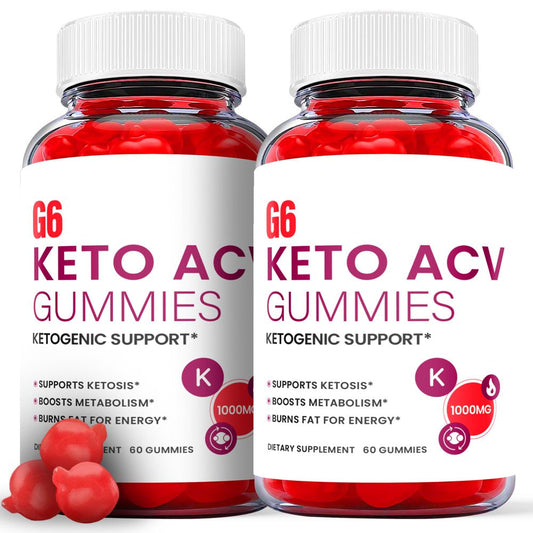 (2 Pack) G6 Keto ACV Gummies - Supplement for Weight Loss - Energy & Focus Boosting Dietary Supplements for Weight Management & Metabolism - Fat Burn - 120 Gummies - Nutricity.com.au