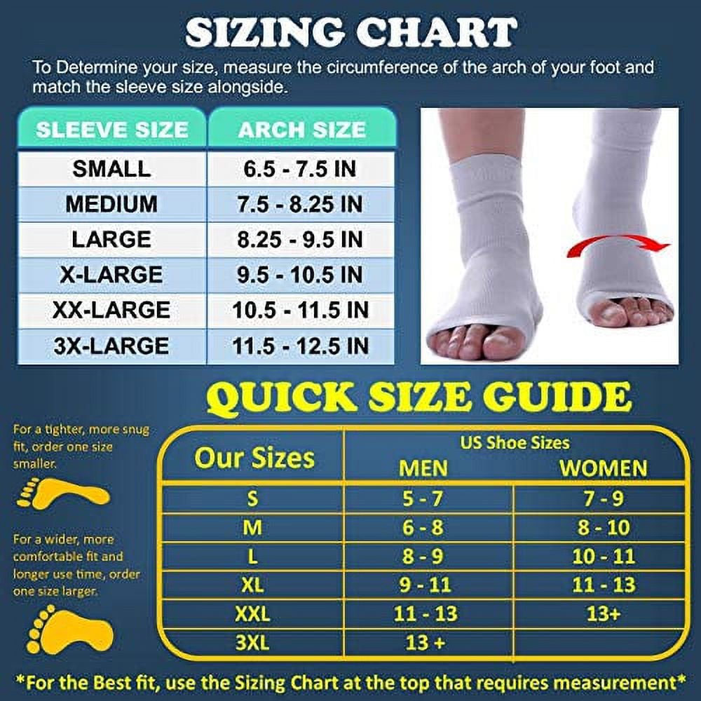 Doc Miller Ankle Compression Sleeve - Heel Brace for Heel Pain - Plantar Fasciitis Foot Wrap for Ankle Support and Neuropathy Relief - 1 Pair Grey Plantar Fasciitis Wrap - Large Size