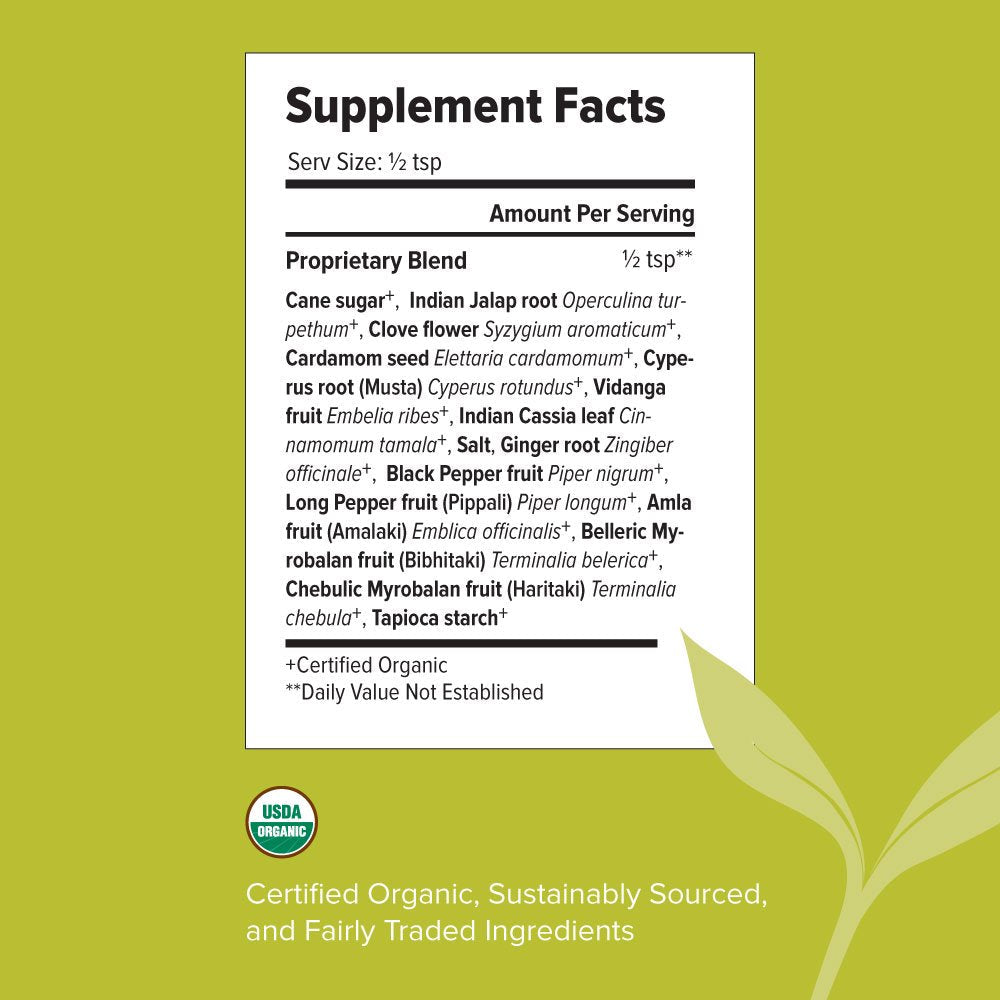 Banyan Botanicals Avipattikar Powder – Organic Avipattikar with Clove Flower, Cardamom Seed & Vidanga ­­– for Supporting Smooth Digestion & a Calm Stomach – Spice Jar – Non-Gmo Sustainably Sourced Veg
