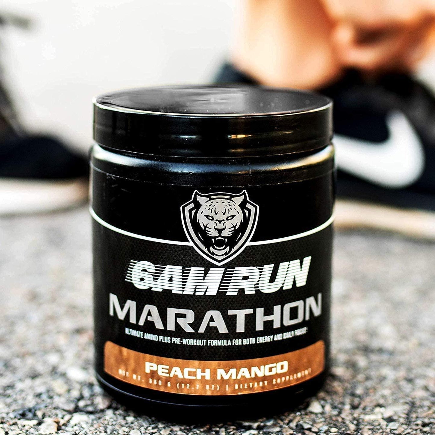6AM RUN Marathon - Pre Workout Powder for Distance Running and Essential Amino Energy - No Jitters, High Energy for Cardio and Stamina Formula - All Natural, Keto, Vegan (Peach Mango, Full Bottle)