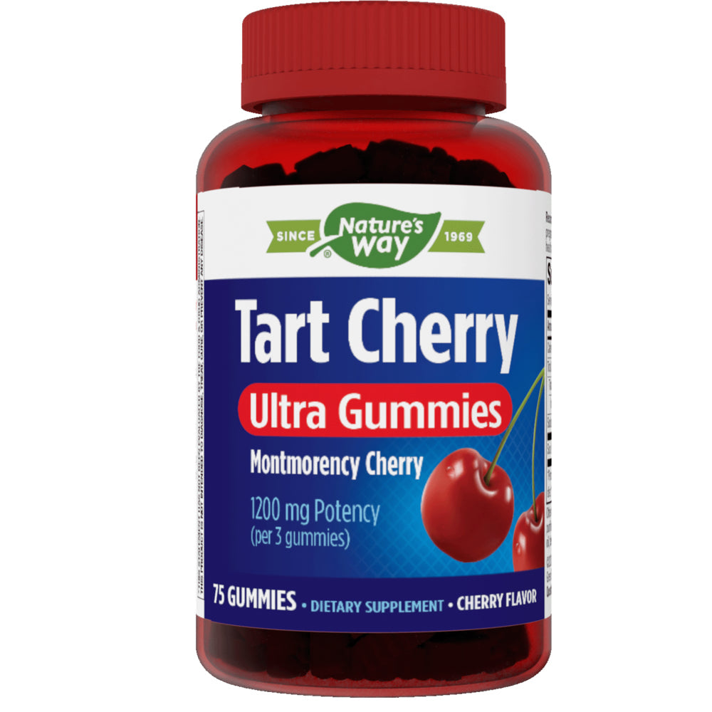 Nature'S Way Tart Cherry Ultra Gummies, 1,200 Mg Montmorency Cherry per Serving, 75 Count