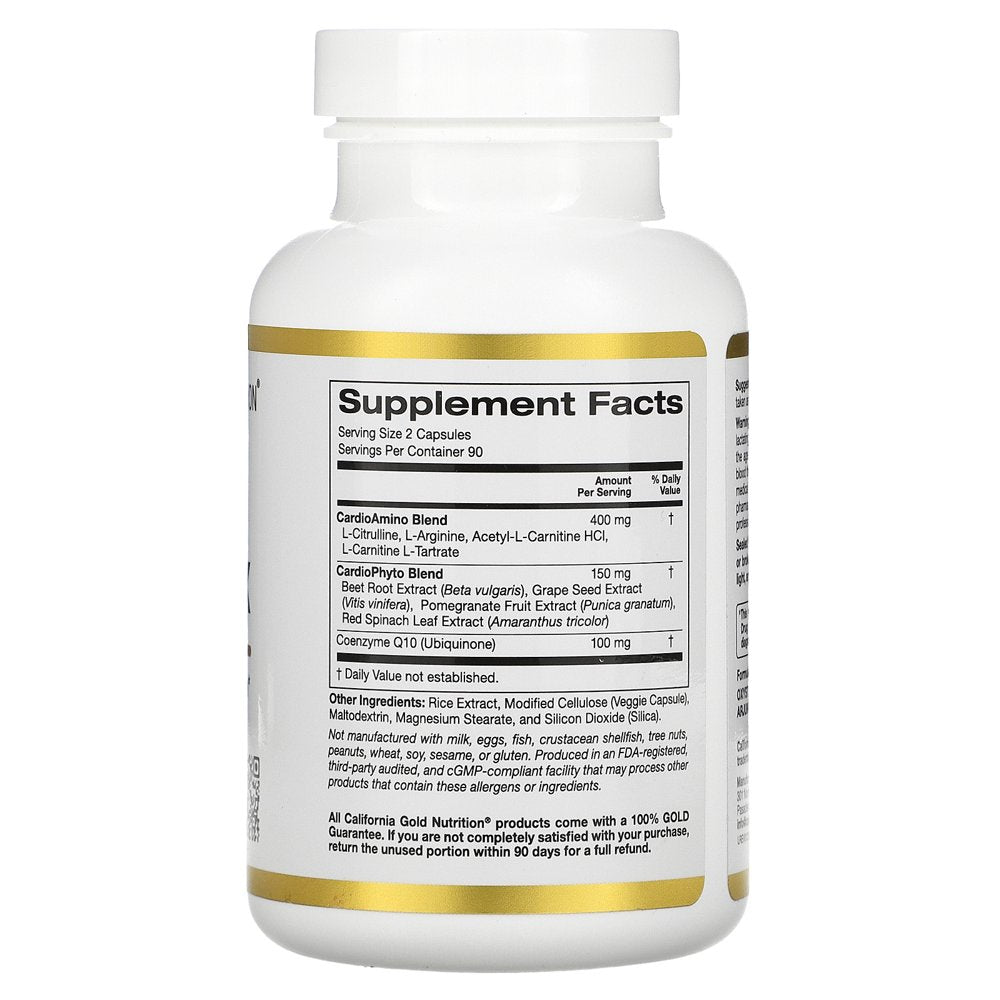 California Gold Nutrition Cardio Complex, 180 Veggie Capsules