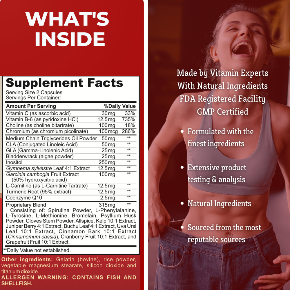 Fat Burner Weight Loss Pills Burnwell - Complete Thermogenic Fat Burner, Metabolism Booster Weight Loss Pills, Appetite Suppressant for Weight Loss, Diet Pills for Men and Women (30 Servings)