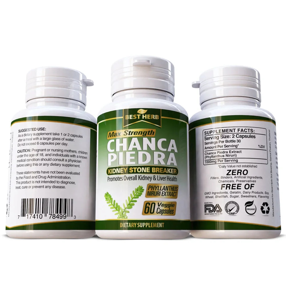 Chanca Piedra - Natural Kidney Stone Breaker & Liver Health - 60 Capsules