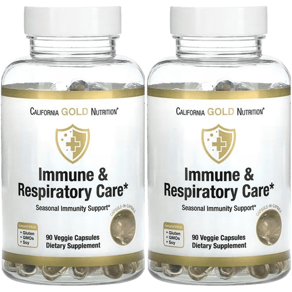 California Gold Nutrition Immune & Respiratory Care, 90 Veggie Capsules, 2 Pack