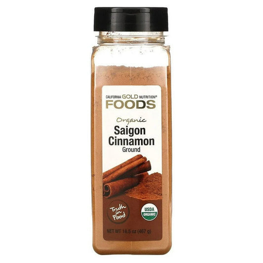California Gold Nutrition, FOODS - Organic Saigon Cinnamon, Ground, 16.5 Oz