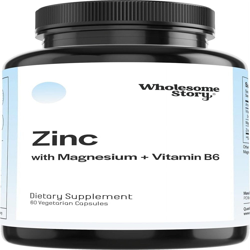 3-In-1 Zinc Picolinate Magnesium Glycinate Supplements with Vitamin B6 | Reproductive & Fertility Health, Hormone Balance, Immune System Support | PCOS Support | 60 Vegetarian Capsules
