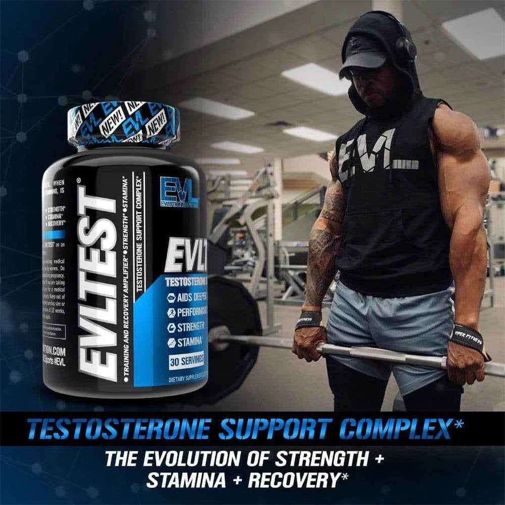 Evlution Nutrition Extra Strength Testosterone Booster for Men 120Ct Tablets Unflavored