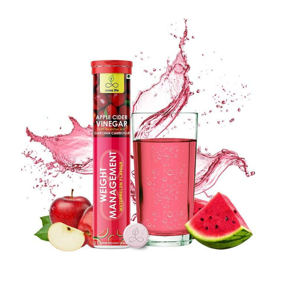 Apple Cider Vinegar Tablets - Watermelon Flavour - for Weight Loss & Improving Gut Health | (21 Tablets)