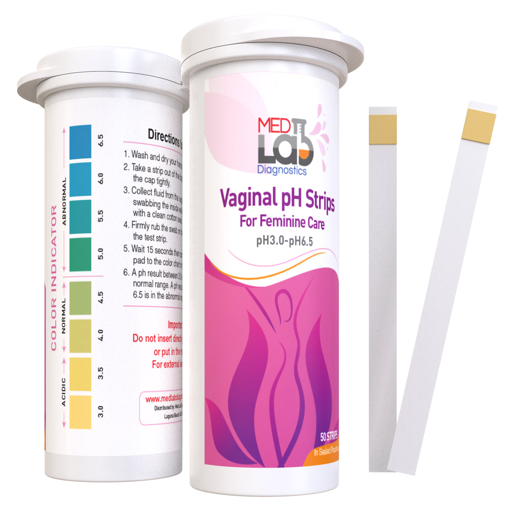 Feminine Vaginal Ph Test Strips for Women(50 Cnt). Bacterial Vaginosis(Bv) and Yeast Infection Test Strips