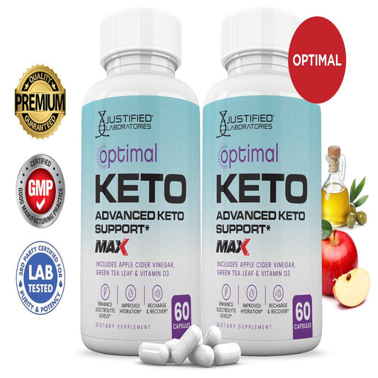 (2 Pack) Optimal Keto ACV MAX Pills 1675Mg Alternative to Gummies Dietary Supplement 120 Capsules - Nutricity.com.au
