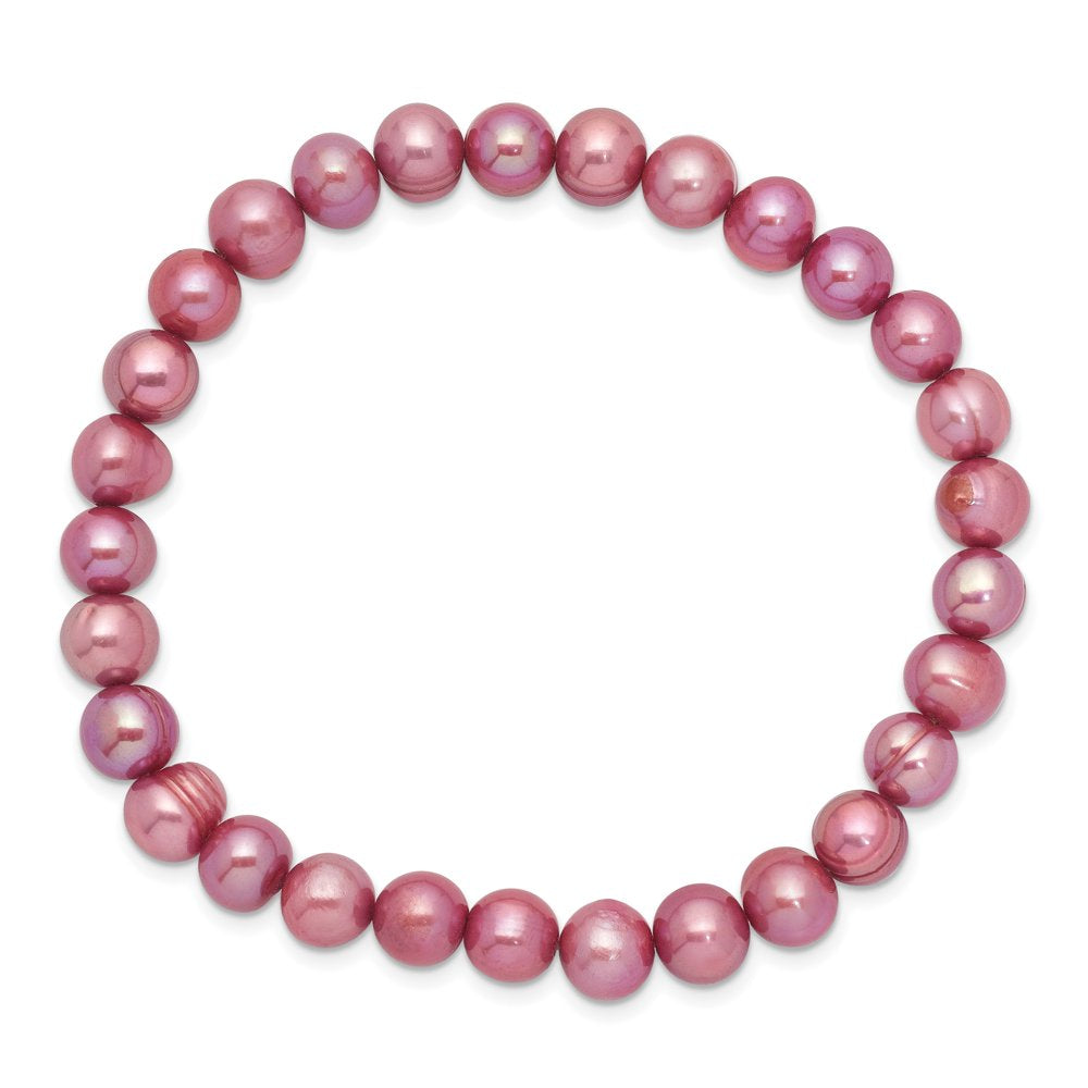 G & W 6-7Mm Rose Freshwater Cultured Pearl Stretch Bracelet