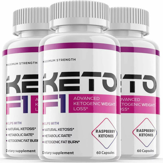 (3 Pack) Keto F1 - Supplement for Weight Loss - Energy & Focus Boosting Dietary Supplements for Weight Management & Metabolism - Advanced Fat Burn Raspberry Ketones Pills - 180 Capsules - Nutricity.com.au