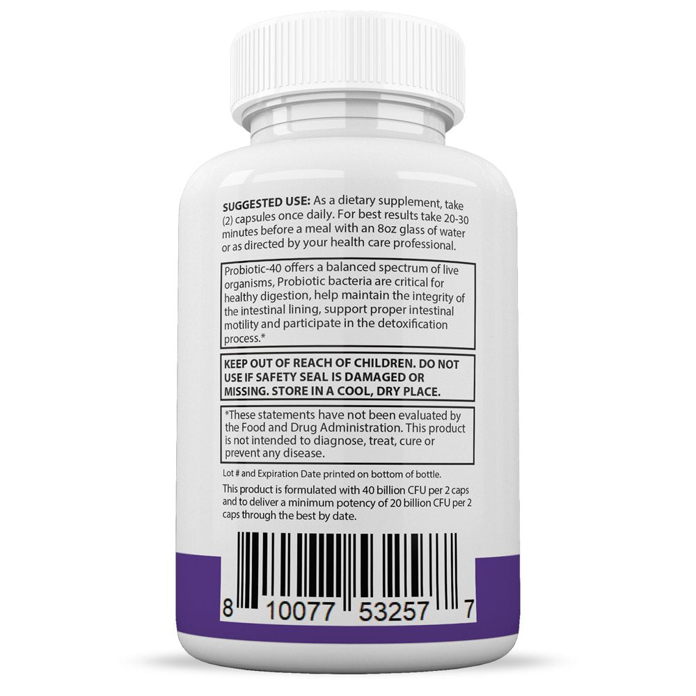 Biofit Max Probiotic 40 Billion CFU Supplement for Men and Women 60 Capsules