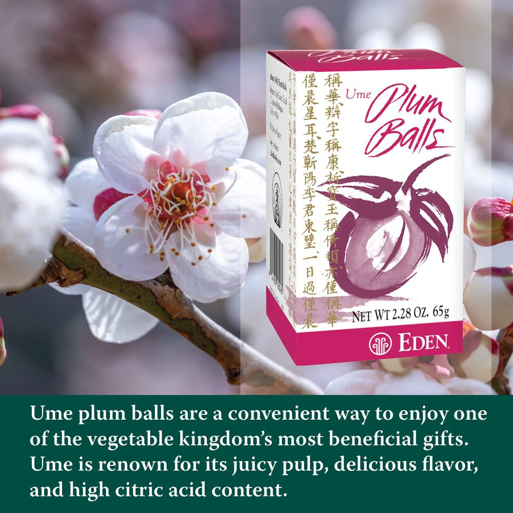 Eden Ume Plum Balls, SR25 Ume Plum Concentrate and Jinenjo Wild Mountain Yam, 300 Quarter Gram Balls, 2.28 Oz