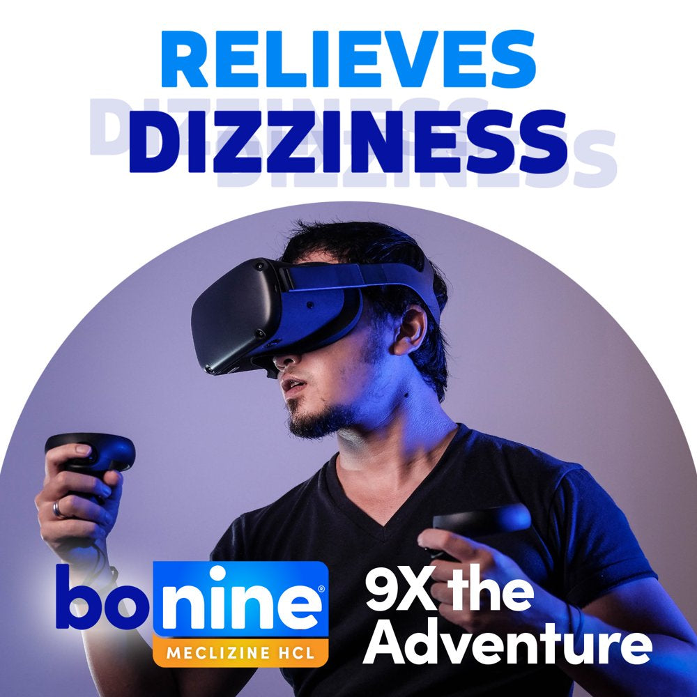 Bonine Motion Sickness Relief Chewable Tablets, Raspberry, 24 Ct