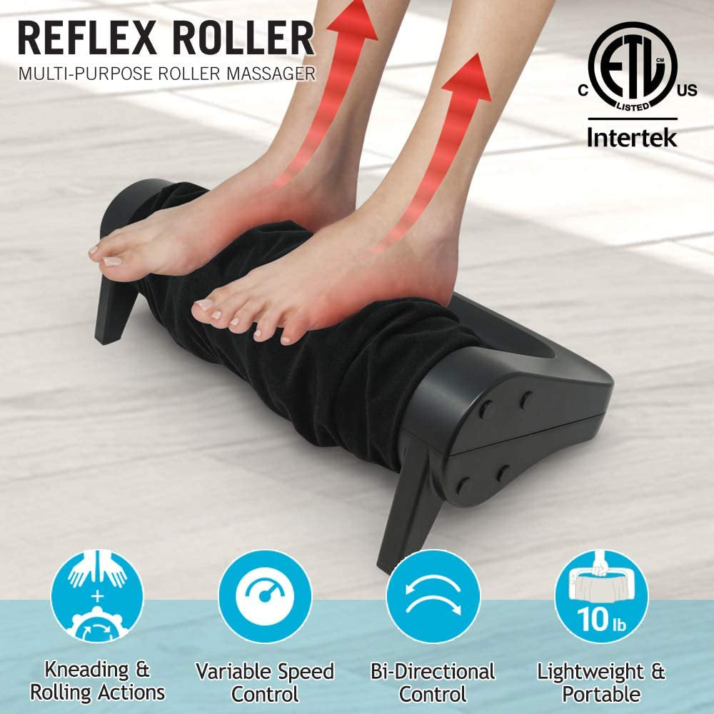 Electric Foot Massager Calf Roller Reflexology Shiatsu Acupressure Massage Daiwa Felicity Reflex Roller