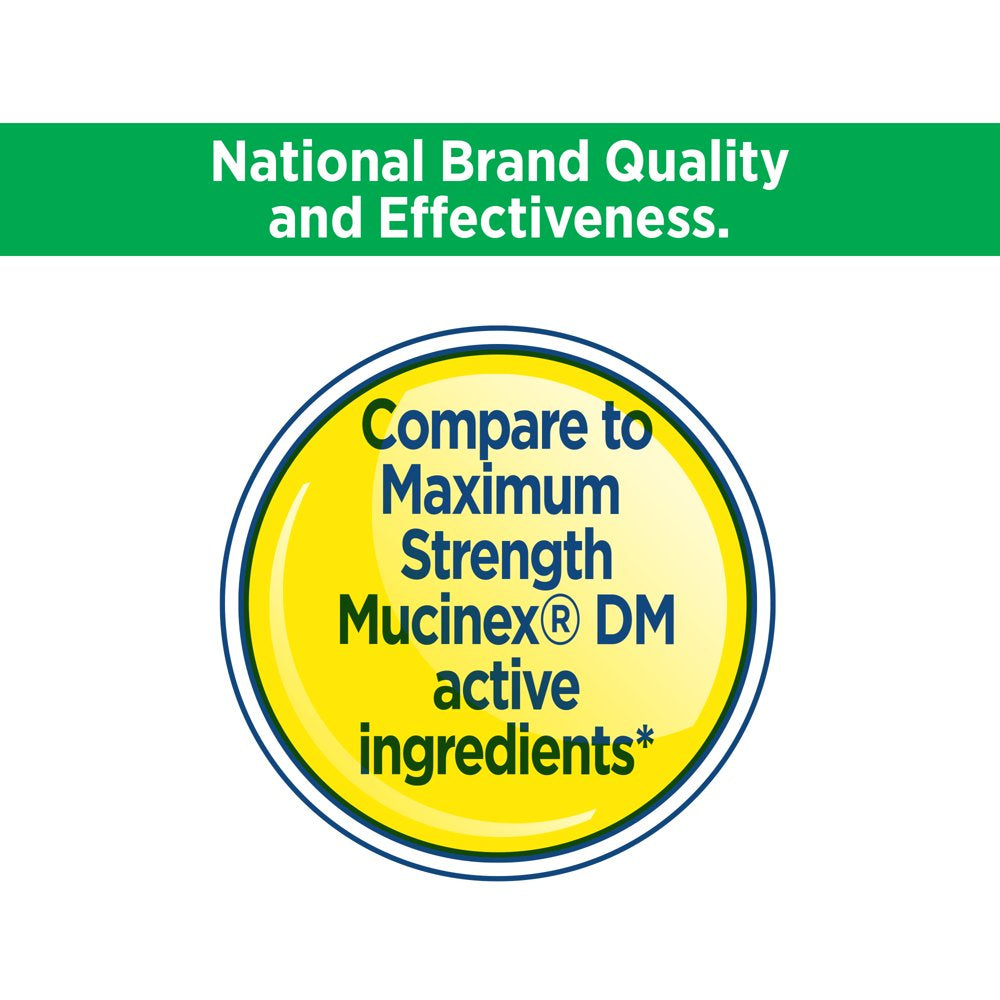 Equate Maximum Strength Mucus Relief DM, Cough Suppressant, Expectorant, Tablets, 28 Count