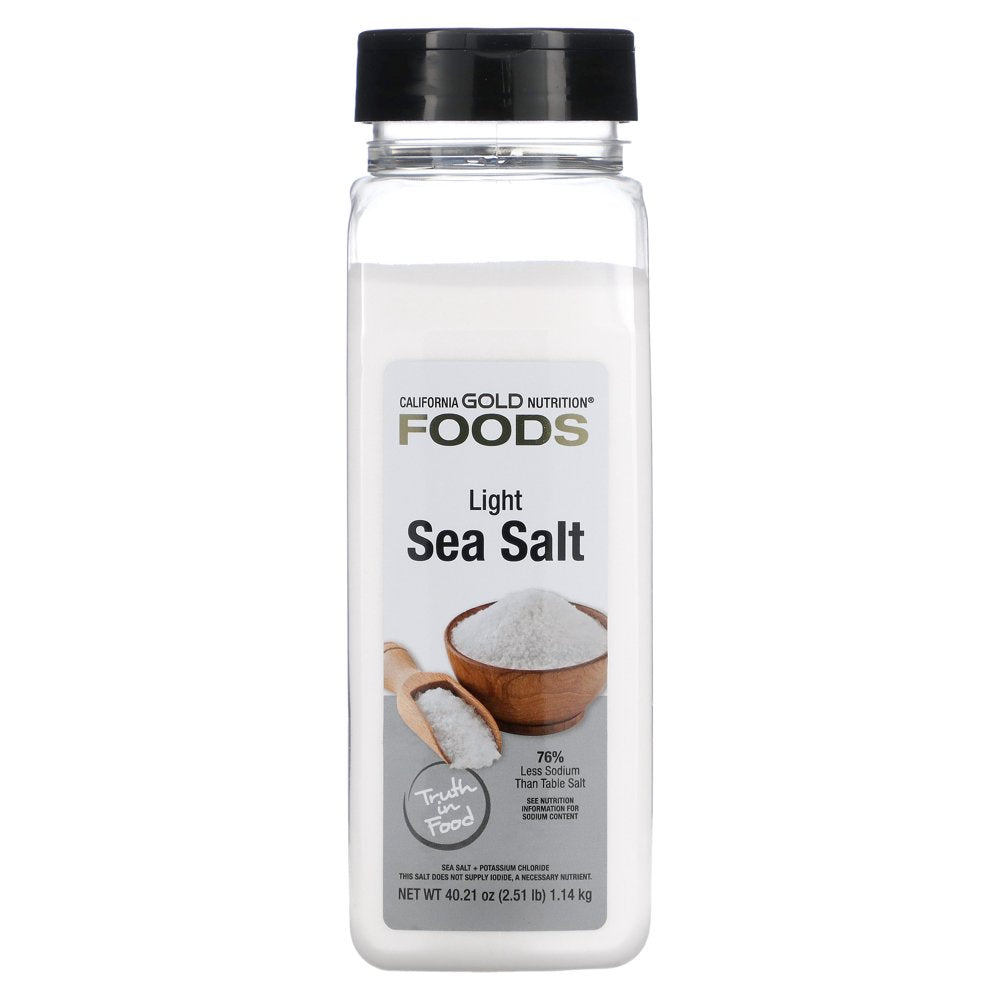California Gold Nutrition FOODS - Light Sea Salt, 40.21 Oz (1.14 Kg)
