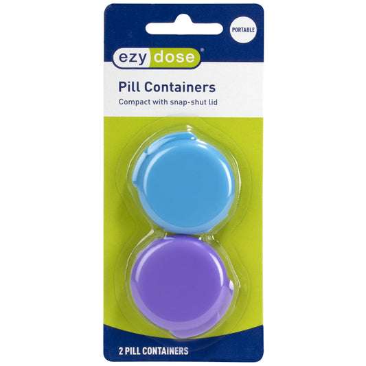 Ezy Dose® Pill Container with Snap-Shut Lid, 2 Ct, Multi Color