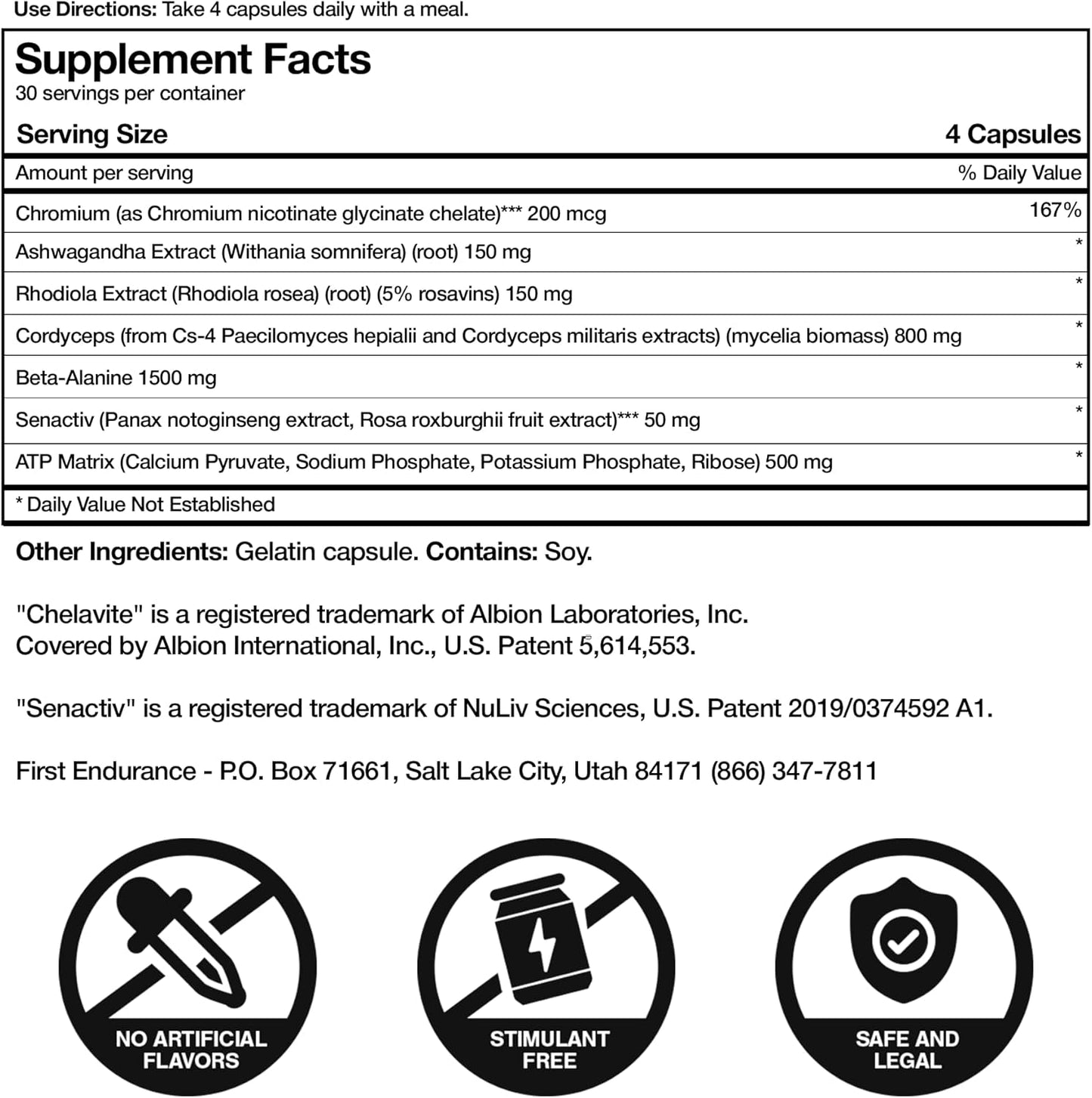 First Endurance OptygenHP Improved VO2, 120 Count