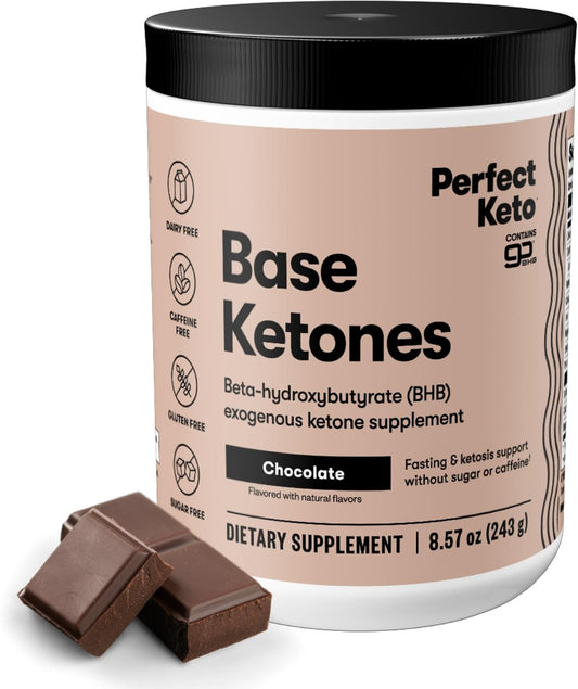 Exogenous Ketones Powder, BHB Beta-Hydroxybutyrate Salts Supplement, Best Fuel for Energy Boost, Mental Performance, Mix in Shakes, Milk, Smoothie Drinks for Ketosis Chocolate, 8.57 oz (243 grs)