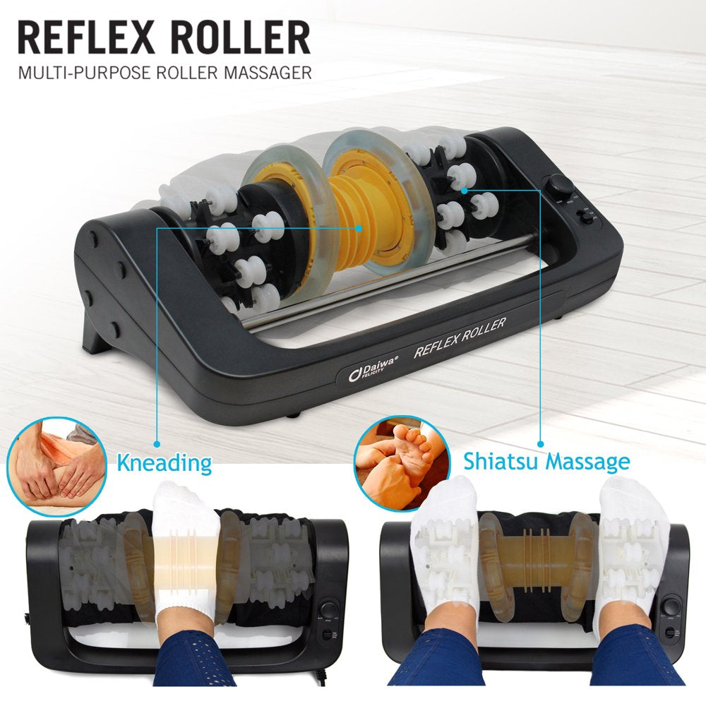 Electric Foot Massager Calf Roller Reflexology Shiatsu Acupressure Massage Daiwa Felicity Reflex Roller