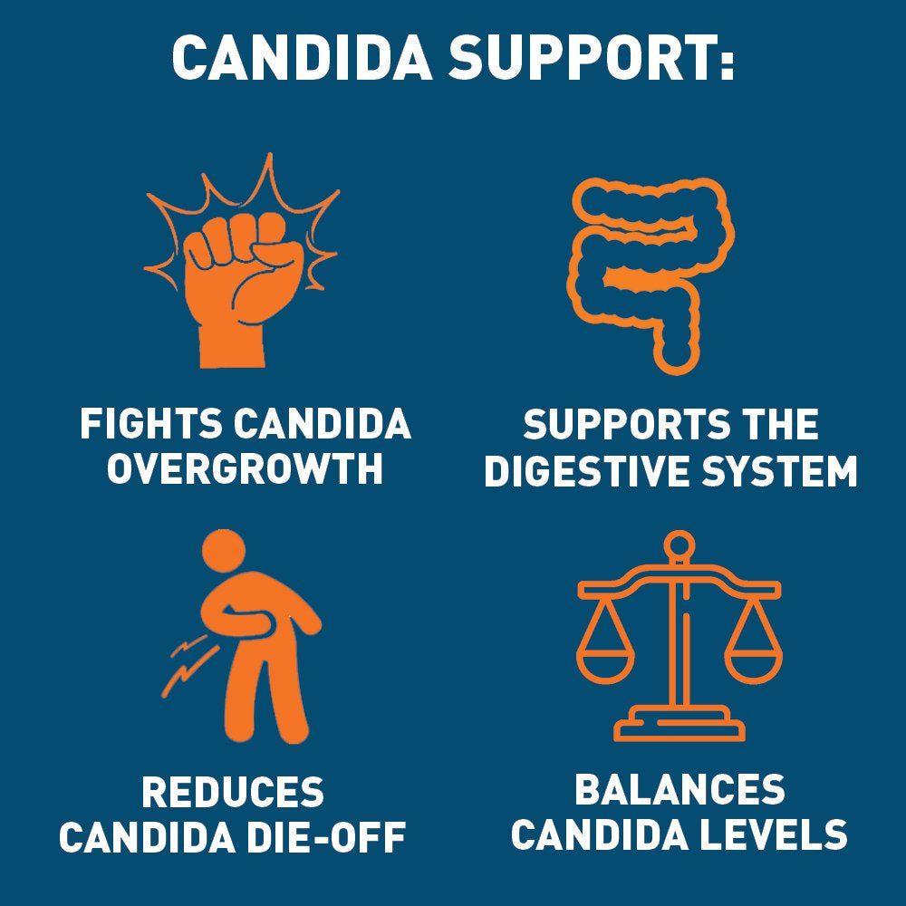 Dr. Tobias Candida Support, Gut Flora Balance Complex, Supports Detox and Immune Health, Herbs and Probiotics for Women and Men, 60 Capsules -2 Daily