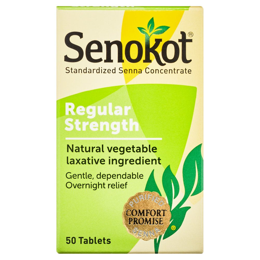 Senokot® Regular Strength Senna Stool Softener Laxative Tablets, 50 Ct